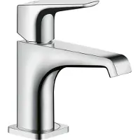 Hansgrohe AXOR Citterio E Einhebel Waschtischmischer 90 mit Hebelgriff ohne Zugstange, 36112800, Farbe: Stainless Steel Optic