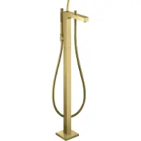 Hansgrohe Wannen-Einhebelmischer Axor Citterio A 200mm, boden, m Pin-Griff, brush. br