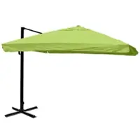 Mendler Gastronomie-Ampelschirm HWC-A96, Sonnenschirm, 3x3m (Ø4,24m) Polyester/Alu 23kg Flap, grün ohne Ständer
