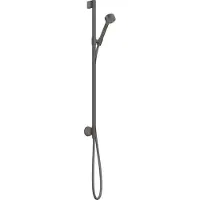 Hansgrohe AXOR One Brauseset 75 1-jet EcoSmart, mit Wandanschluss, 48791340, Farbe: Brushed Black Chrome