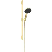 Hansgrohe Raindance Alive Select S Brauseset 125 3jet EcoSmart mit Brausestange Unica S Puro 65 cm, Polished Gold Optic