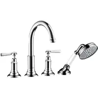 Hansgrohe 4-Loch Wannenrandarmatur AXOR MONTREUX DN 15 m Hebelgr. stainless steel optic stainless steel optic