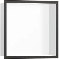 Hansgrohe Wandnische XTRASTORIS Individual mattweiß 300x300x100mm Designrahmen bru 300 x 300 x 100 mm Designrahmen brushed black chrome