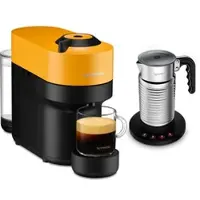 Nespresso VERTUO Pop Mango Yellow & Aeroccino4 Vertuo Kaffeemaschine