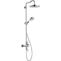 Hansgrohe Showerpipe Axor Montreux m TH, Kopfbrause, 240mm, 1j, brush. bla vc