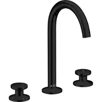 Hansgrohe 3-Loch-Waschtischarmatur AXOR ONE Select 170 m PO Ablaufgarnitur 1 1/4Zoll mattschwar mattschwarz