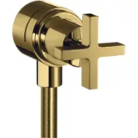 Hansgrohe Absperrventil Axor Citterio Stop m Rückflussverh., Kreuz, pol. gold optic
