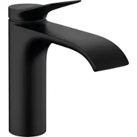 Hansgrohe Vivenis, Einhebel-Waschtischmischer 110, mit Zugstangen-Ablaufgarnitur, Mattschwarz, 1 Stk.