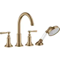 Hansgrohe Fertigmontageset Axor Montreux 4-L-Fliese-Ar, m Hebelgr., brush. bron