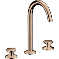Hansgrohe 3-Loch-Waschtischarmatur Sel. 170 Axor One A 140mm, m Pus-Op-Abl, pol. r gol