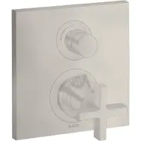 Hansgrohe Fertigmontageset Axor Citterio UP-THM, m Ab- + Um-V, Kr., Edelstahl-Optik
