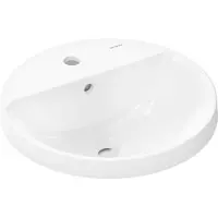 Hansgrohe Einbauwaschtisch Xuniva S 450x450mm m HL m ÜL weiß mit SmartClean weiß mit SmartClean