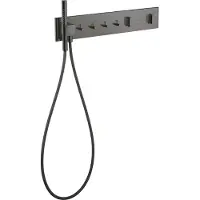 Hansgrohe AXOR ShowerComposition Thermostatmodul 610/110 Unterputz für 4 Verbraucher, Polished Black Chrome
