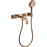 Hansgrohe Fertigmontageset Axor Citterio UP-3-Loch-Wannenarm, m HG, pol. r gol