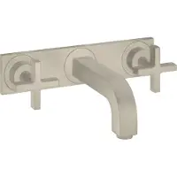 Hansgrohe 3-Loch Waschtischarmatur AXOR CITTERIO DN 15 UP m Al 226mm Kreuzgr. u Pl bru ni brushed nickel