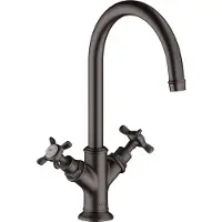 Hansgrohe 2-Griff-WT-Armatur 210 AXOR MONTREUX DN 15 o Zugstange brushed black chrome
