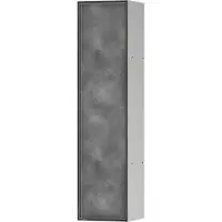 Hansgrohe XtraStoris Rock Toilettenbürstenhalter, mit Ablage, befliesbare Tür, rahmenlos, 145x140x595mm, 56060800, Farbe: Edelstahl gebürstet