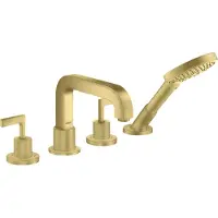Hansgrohe 4-Loch Fliesenrandarmatur AXOR CITTERIO DN 15 m Hebelgr. u Ros. brushed brass brushed brass