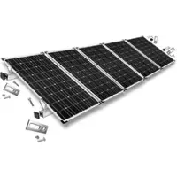 Offgridtec Befestigungskit mit Stockschrauben für Schrägdachmontage Solarpanele Rahmenhöhe 30mm | 5 | 30mm