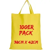TEXXILLA Baumwolltasche Mehrpack Classic mit zwei kurzen Henkeln, Gelb, gelb