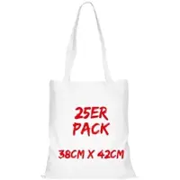 TEXXILLA Baumwolltasche Mehrpack Classic mit zwei langen Henkeln, Weiß, weiß