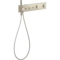 Axor ShowerComposition Thermostatmodul Select, 3 Verbraucher, 540/110, 12572820, Farbe: Brushed Nickel