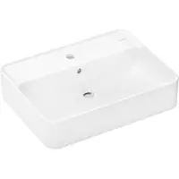 Hansgrohe Aufsatzwaschtisch Xuniva Q mit Hahnloch mit Überlauf 600x450mm weiß weiß
