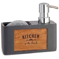 San Ignacio KINVARA - Seifenspender mit Schwamm 6x15cm Grau