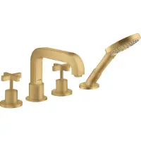 Hansgrohe 4-Loch Fliesenrandarmatur AXOR CITTERIO DN 15 m Kreuzgr. u Ros. bru gold optic brushed gold optic