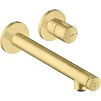 Hansgrohe Select-Waschtischmischer AXOR UNO 220 UP, Wandmontage brushed brass brushed brass
