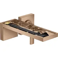 Hansgrohe Fertigset Axor MyEdition UP-Waschtisch-Einhebelmischer, A 221mm, o. Pl., brush. r gol