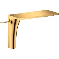 Hansgrohe Einhebel-Waschtischmischer AXOR MASSAUD 220 DN 15 f Waschschüs. o Zugst. pol. go opt polished gold optic