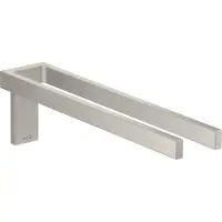 Hansgrohe AXOR Universal Rectangular Handtuchhalter, Metall, doppelt, fest, Länge 380mm, 42622