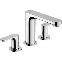 Hansgrohe Rebris S 3-Loch Waschtischarmatur 110 mit Zugstangen-Ablaufgarnitur, Chrom