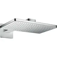 Hansgrohe AXOR ShowerSolutions Kopfbrause 460/300 1jet mit Brausearm und eckiger Rosette, Chrom