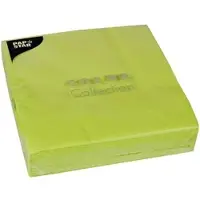 Papstar 16 X 50 Servietten, 2-lagig 1/4-Falz 40 cm x 40 cm limonengrün