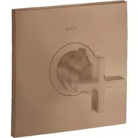 Hansgrohe AXOR Citterio Thermostat HighFlow Unterputz mit Kreuzgriff Brushed Red Gold, 39716310