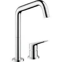 Axor Citterio M 2-Loch Spültischmischer Chrom mit Schwenkauslauf