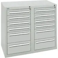 Stumpf Schubladenschrank Serie T-100/35-2, 12 Schubladen lichtgrau (8x100, 4x200mm)