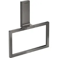Hansgrohe AXOR UNIVERSAL Rectangular Handtuchring, Metall, schwenkbar, 42623330, Farbe: Polished Black Chrome