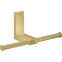 Hansgrohe AXOR Universal Rectangular Toilettenpapierhalter, Metall, doppelt, 42657