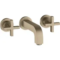 Hansgrohe Fertigmontageset Axor Citterio UP-3-Loch-Waschtischarmatur, m Kreuzgr., brush. ni.