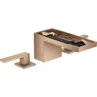 Hansgrohe 3-Loch-Waschtischarmatur 70 Axor MyEdition A 151mm, m Pus-Op-Abl, o Pl, b r gol