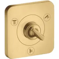 Hansgrohe AXOR Citterio E Trio/Quattro Ab- und Umstellventil Unterputzmodell 12 x 12, 36772250, Farbe: Brushed Gold Optic