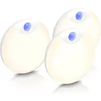 Bearware LED Nachtlicht, 3x Schranklicht mit Bewegungsmelder, 3er Set, Akku, USB-C, dimmbar, Neutralweiß, 20 s Timer, 5-50 lm, Lichtsensor, Magnethalterung