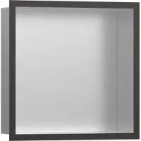 Hansgrohe Wandnische XTRASTORIS Individual E geb 300x300x100mm Designrahmen bru b c 300 x 300 x 100 mm Designrahmen brushed black chrome