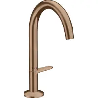 Hansgrohe AXOR One Waschtischmischer Select 170 mit Push-Open Ablaufgarnitur Brushed Red Gold, 48020310
