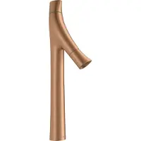 Hansgrohe AXOR Starck Organic 2-Griff Waschtischmischer 240 für Aufsatzwaschtische mit Ablaufgarnitur, Brushed Bronze
