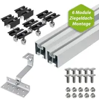 Keno Unterkonstruktion - 6 PV-Module für Ziegeldach-Montage