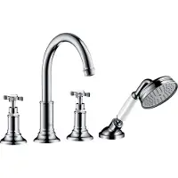 Hansgrohe 4-Loch Fliesenrandarmatur AXOR MONTREUX DN 15 brushed bronze brushed bronze